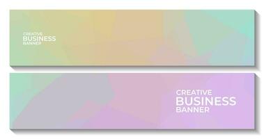 einstellen von abstrakt kreativ Kunst Banner Hintergrund zum Geschäft Anzeigen vektor