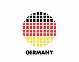 de Tyskland runda flagga ikon. design flagga med de arrangemang av kvadrater den där form en cirkel. flagga med svart, röd, gul. vektor