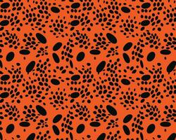 Orange und schwarz abstrakt Muster mit Ellipsen und Punkte vektor