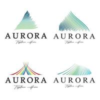 aurora logotyp design ikon illustration vektor mall