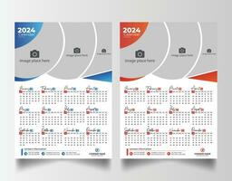 2024 kalender mall vektor