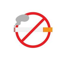 Nichtraucher-Logo. Symbol für verbotenes Zeichen. flacher Designstil. Vektor-Illustration vektor