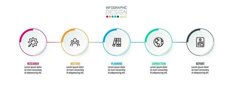 Infografik-Vorlage für das Zeitdiagrammgeschäft. vektor