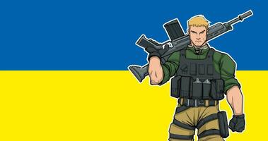ukrainisch Soldat Hintergrund vektor