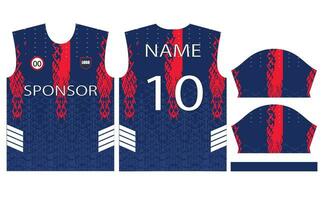 Fußball Jersey Design zum Sublimation oder Fußball Kricket Jersey Design vektor