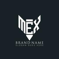 mex abstrakt brev logotyp. mex kreativ monogram initialer brev logotyp begrepp. mex unik modern platt abstrakt vektor brev logotyp design.