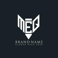 meq abstrakt brev logotyp. meq kreativ monogram initialer brev logotyp begrepp. meq unik modern platt abstrakt vektor brev logotyp design.