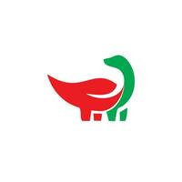 das Dinosaurier Logo Chili und Blatt s geeignet zum das Geschäft Symbol. vektor