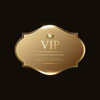 VIP-Abzeichen oder Etiketten. goldene Farbe. elegantes Design vektor