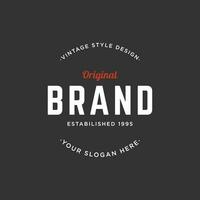logotyp design typografi årgång retro bricka för företag , Kläder , barberare , restaurang och bar. vektor