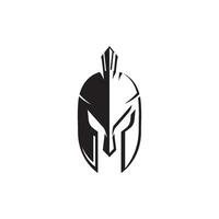 spartanische Helm Logo Vorlage vektor