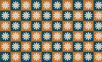 sömlös mönster blommig daisy bakgrund vektor för tapet och textil- trasa