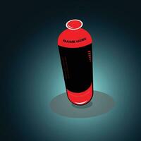 en röd och svart flaska med de ord namn Vinka på den vektor