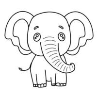 süß Elefant wild Safari afrikanisch Tiere zum Kinder, Kinder Clip Art, Vektor Illustration