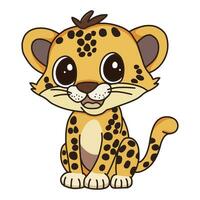 söt tiger vild safari afrikansk djur för ungar, barn ClipArt, vektor illustration