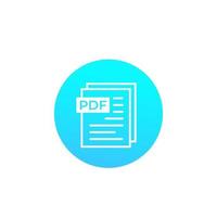 pdf -dokumentvektorikon för webb och appar vektor