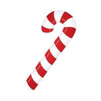 Pfefferminze Süßigkeiten Stock mit rot und Weiß Streifen. ein Süss Essen zum Weihnachten und Neu Jahr. Vektor Illustration.