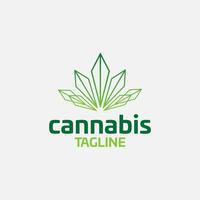 Cannabis Hanf Gras Topf Vektor editierbar Logo