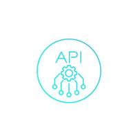 API, Anwendungsprogrammierschnittstelle Vektor lineares Symbol
