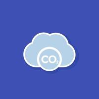 CO2, CO2-Emissionen Cloud vektor