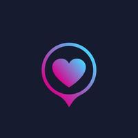 Dating-Service-Vektor-Symbol, Logo für Apps vektor