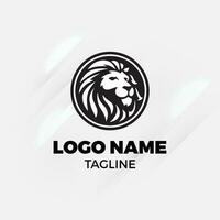 vild liv logotyp lejon djur vektor smart objekt redigerbar eps