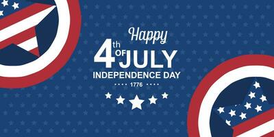 glücklich USA Unabhängigkeit Tag vierte von Juli Hintergrund USA Unabhängigkeit Tag. Vorlage zum vierte von Juli. Vektor Illustration glücklich Unabhängigkeit Tag vierte von Juli, Gruß Karte auf ein Licht Star