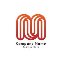 m Brief kreativ Logo Design Symbol vektor