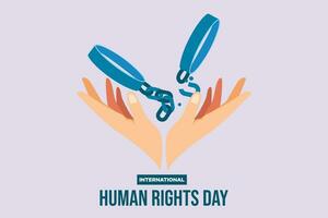 Dezember 10, Welt Mensch Rechte Tag Konzept. farbig eben Vektor Illustration isoliert.