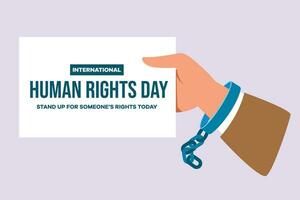 Dezember 10, Welt Mensch Rechte Tag Konzept. farbig eben Vektor Illustration isoliert.