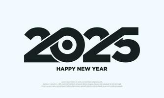 2025 glücklich Neu Jahr Nummer Design. vektor