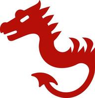 en röd drake vektor illustration