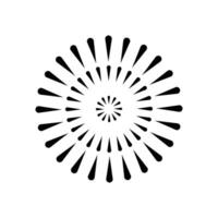 fyrverkeri ikon, Lycklig ny år vektor, isolerat på vit bakgrund med svart fylla stil. vektor