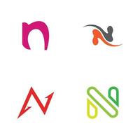 bokstaven n logotyp mall vektor ikon design