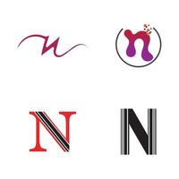 Buchstabe n Logo Vorlage Vektor Icon Design