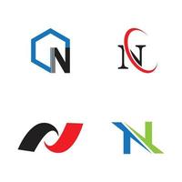 bokstaven n logotyp mall vektor ikon design