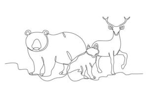 illustration av tre djur vektor
