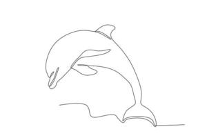 ein Delfin Schwimmen vektor
