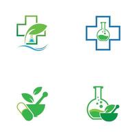 Naturmedizin Logo Bilder Illustration Design vektor