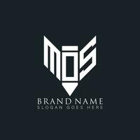 mos abstrakt Brief Logo. mos kreativ Monogramm Initialen Brief Logo Konzept. mos einzigartig modern eben abstrakt Vektor Brief Logo Design.