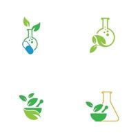 Naturmedizin Logo Bilder Illustration Design vektor