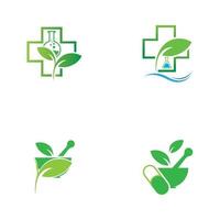 Naturmedizin Logo Bilder Illustration Design vektor