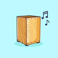 cajon vektor ikon illustration. platt tecknad serie stil lämplig för webb landning sida, baner, flygblad, klistermärke, kort, bakgrund