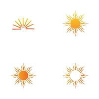 sun logo ikon vektor illustration formgivningsmall