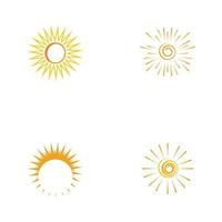 sun logo ikon vektor illustration formgivningsmall