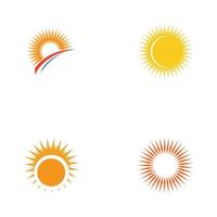 sun logo ikon vektor illustration formgivningsmall