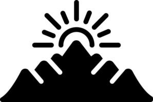 fast ikon för soluppgång vektor