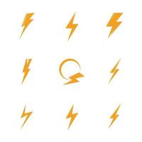 thunderbolt logo illustration vektor