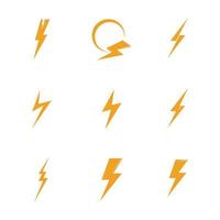 thunderbolt logo illustration vektor