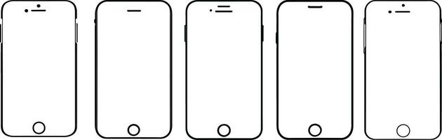 telefoner ikon uppsättning vektor